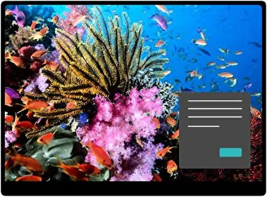 Vida Oceánica Oscuro tema para Windows 11