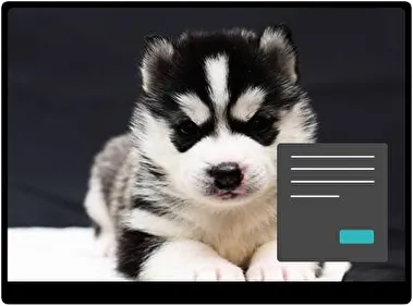 Щеня Темна тема для Windows 11