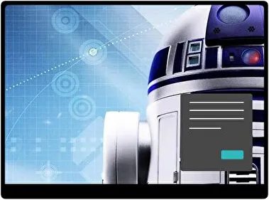 R2 D2 Oscuro tema para Windows 11