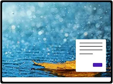 Naturaleza Lluviosa tema para Windows 11