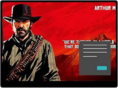 Arte de Red Dead Redemption 2 Oscuro tema para Windows 11