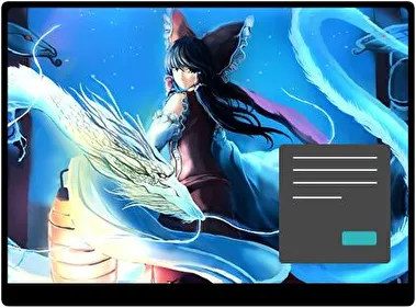 Reimu Hakurei Donker thema voor Windows 11