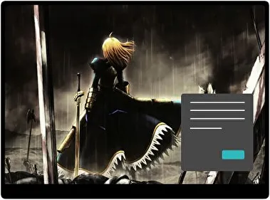 Saber Fatestay Night Oscuro tema para Windows 11