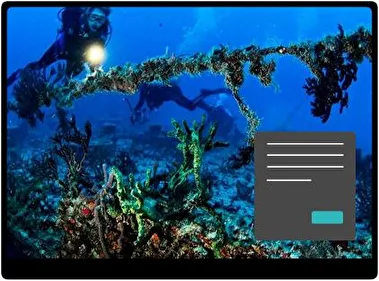 Buceo Oscuro tema para Windows 11