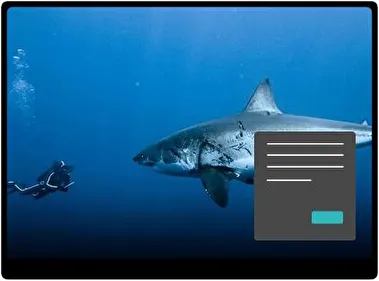 Tiburón Oscuro tema para Windows 11