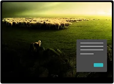Ovejas Oscuro tema para Windows 11