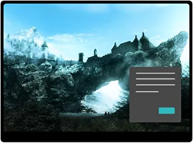 Пейзажі Скайриму Темна тема для Windows 11