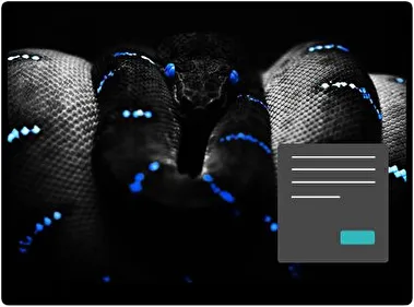Serpientes Oscuro tema para Windows 11