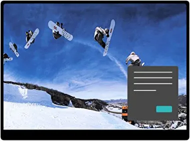 Snowboard Oscuro tema para Windows 11