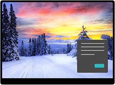 Paisajes Nevados Oscuro tema para Windows 11