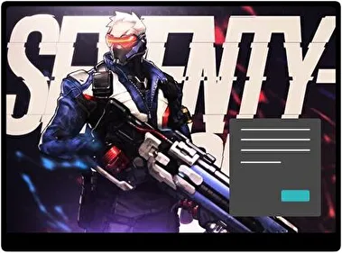 Soldado 76 Oscuro tema para Windows 11