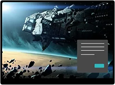 Naves espaciales Oscuro tema para Windows 11