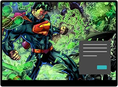 Cómics de Superman Oscuro tema para Windows 11