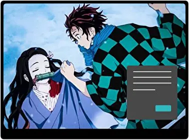 Tanjirou Kamado Donker thema voor Windows 11