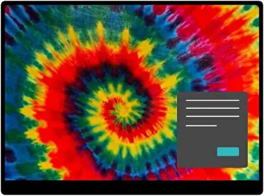 Tie Dye Oscuro tema para Windows 11