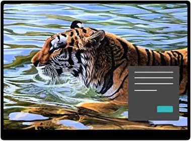 Tigre Oscuro tema para Windows 11
