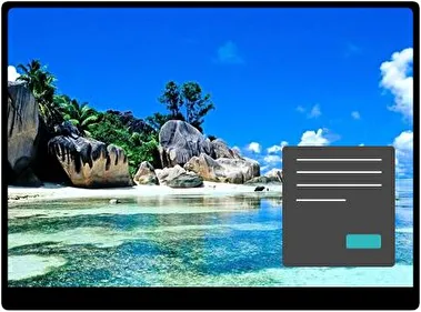 Paraíso Tropical Oscuro tema para Windows 11