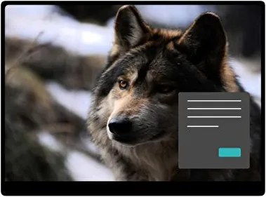 Lobo Oscuro tema para Windows 11