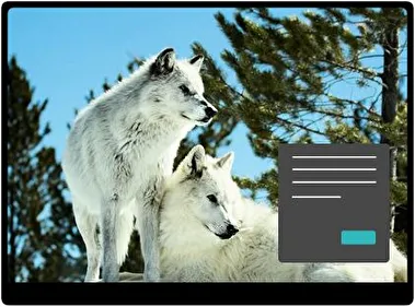 Lobos Oscuro tema para Windows 11
