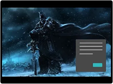 Rey Lich de World Warcraft Oscuro tema para Windows 11