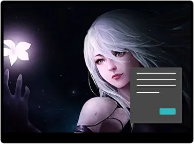 Йорха 2а Темна тема для Windows 11
