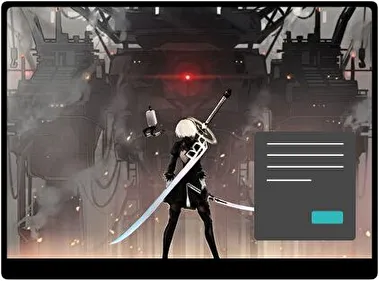 Yorha 2b Oscuro tema para Windows 11