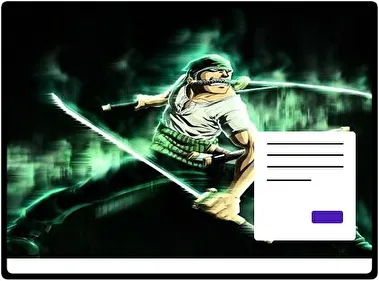 Zoro Roronoa motyw dla Windows 10 i 11